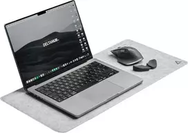 DELTAHUB Minimalistic Desk Mat Small Light Pilkas (630 x 280 x 3.5mm) (Pilkas) Pelės Kilimėlis