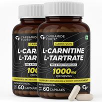 CF Carbamide Forte L Carnitine 1000mg Veg Capsules Pre Workout Energy Support For Men Women Fitness Training 60 Capsules X Pack Of 2