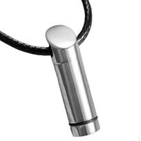 Cremation Urn Necklace Stainless Steel Locket for Perfume Silver1