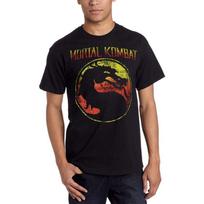 Mortal Kombat Logo Licensed Graphic T-Shirt S juoda