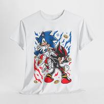 Shadow The Hedgehog Hero Tshirt Sonic Hero Retro Gift Shirt Men and Women Summer Cotton Loose Fashion Short Sleeve Top XL