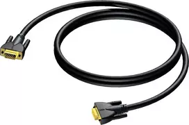 Kabelis Procab D-Sub (VGA) - D-Sub (VGA) 15m juoda (CLV114/15)