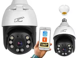 Internetinė rotacinė kamera IP lizdas E27 IP65 PTZ 5Mpix 230V SMART LTC VISION