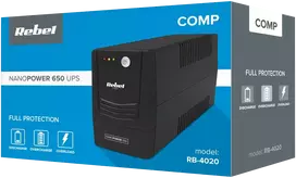 Nepertraukiamo maitinimo šaltinis UPS Rebel modelis Nanopower 650 atsijungus 650VA 360W 230V 50Hz