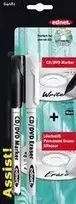 Ednet Multi Media Markers 2pcs, juodas and Eraser, 64081