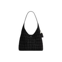 Coach Brooklyn 28 Krokodilo rašto dizaino zomšos odos peties rankinė Didelės moteriškos rankinės Juoda CCJ00-B4BK Basic Set (Bag+Dust Bag)