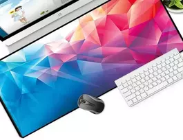 Pelės kilimėlis žaidimams ir klaviatūra žaidėjams 30x80 cm - spalvingos formos