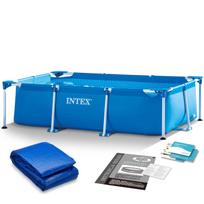 Rėminis sodos baseinas 220 X 150 X 60 Cm 2 in 1 Intex 28270