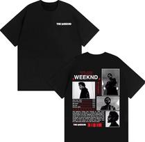 Raperis The Weeknd Starboy albumo viršelio marškinėliai Unisex moteriški drabužiai Harajuku Punk Hip Hop marškinėliai Unisex medvilninis trumpomis rankovėmis viršus 3XL
