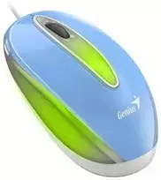 Genius Pelė DX-Mini pelė, 1000DPI, optinė, 3 klasė, laidinis USB, mėlynas, klasikinis, RGB apšvietimas