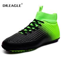 High Ankle Breathable Men's Original Soccer Shoes Outdoor Professional Training Football Boots Light Zapatos De Soccer 34 black