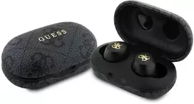 Ausinės Bluetooth TWS ENC Guess 4G Metal GUTWSP4EGK juodos spalvos