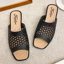 Sandals Female Summer Joker Crystal Slippers To Increase Anti-slip Thick with A Drag 36 juoda