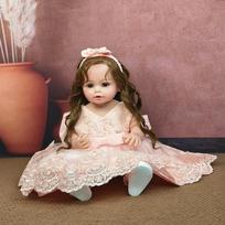 55 cm Reborn Baby Doll Implantuoti plaukai Pilnas silikoninis 3D oda Miela tikroviška dovana mažyliui