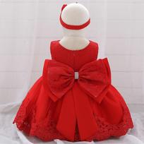 Vaikų Gėlių Suknelė Mergaičių Vestuvių Gimtadienio Vakarėlio Princesės Suknelės Vaikams Nėrinių Suknelė Kostiumas Drabužiai Vestidos 60cm raudona