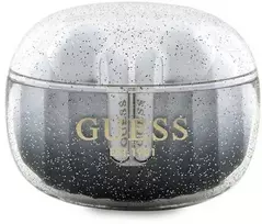 Guess Bluetooth ausinės GUTWSHDGKEEK TWS + docking station juodos spalvos Glitter Gradient