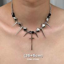 Titanium Steel Rivet Choker For Man Woman Punk Metal Collar Necklace Luxury Hip Hop Jewelry Street Unisex Accessories