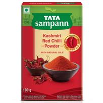 Tata Sampann Kashmiri Red Chilli Powder 100g Pack | Natural Red Colour, Spicy Flavour, Authentic Indian Spice