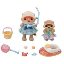 Sylvanian Families Lėlės ir baldų rinkinys Broliai ir seserys Jūros žaidimai ST Mark Amžius 3 ir Žaislas Sylvanian Families EPOCH [Ūdra - Rinkinys] FS-57 Sertifikuotas, Aukštyn,