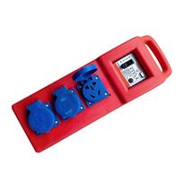 Industrial Socket Box 3 Position Waterproof Portable Construction Power Distribution Box with Leakage Protection
