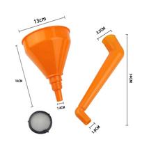 Vandens ir benzino piltuvėlis su filtru Kempingo reikmenys Kemperio įranga RV užpildas Van'o pritaikymo reikmenys Karavanų daiktai orange