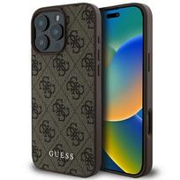 Guess 4G Classic dėklas iPhone 16 Pro Max – Rudas