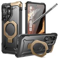 Supcase UB Grip Mag MagSafe dėklas Samsung Galaxy S26 Ultra - juodas ir rudas