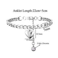 Punk Cuban Link Chain Anklet For Women Gold Silver Color Stainless Steel Foot Leg Ankle Chain Bracelets Sandals Beach Jewelry