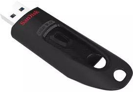 Sandisk ULTRA 64GB USB 3.0 FLASH DRIVE - 130MB/S READ 3 PACK (Juodas)