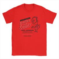 Better Call Saul Goodman Breaking Bad T Shirt Men Pure Cotton Vintage T-Shirt Round Neck Tee Shirt Short Sleeve Tops Gift Idea S raudona