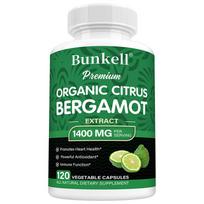 Ekologiškas bergamotės citrusų ekstraktas 1400 mg Maisto papildas, 120 kapsulių buteliuke 120 Capsules