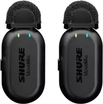 Shure | MoveMic Two Channel Belaidės Lavalier Microphones | Bluetooth | Noise reduction