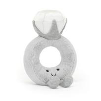 Jellycat Amuseables Diamond Ring Plush Toy 8 Inch Wedding Ring Plush Engagement and Wedding Gift - - balta