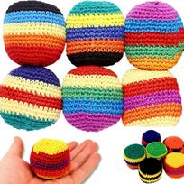 Rankų darbo megzta pėdmaišio maišelio rinkinys Įvairūs pėdmaišio nėrimo Hacky kamuoliukai suaugusiems Daugiaspalvis geometrinis raštas 6pcs