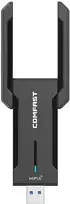 Maršrutizatorius Comfast WiFi-USB adapteris, 5374Mbps, 2,4GHz, 5GHz, 6GHz