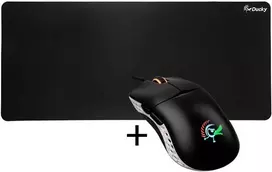 King Kits Pelė žaidimams „Ducky Feather“, ARGB – „Kailh Switches“, juoda/balta + kilimėlis