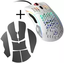 Glorious Model D Gaming-Pelė - baltas, glossy + Grip Tape - juodas