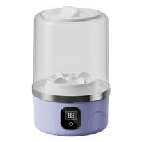 Cordless Small Washing Machine with Laundry Cup Automatic Laundry Cup Portable Washing Machine for Travel Home and Dormitory violetinė