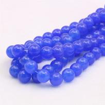 10 mm apvalūs mėlyni nefritai chalcedono palaidi karoliukai natūralaus akmens moteriški aksesuarai mergaičių priedai „pasidaryk pats“ rankų darbo papuošalų kūrimas