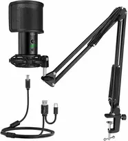 Fifine Technology FIFINE T683 Juodas (Juodas) Kondensatorinio Mikrofono Komplektas