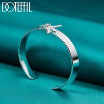 925 Sterling Silver AAA Zircon Dragonfly Bracelet, Fashionable Wedding Jewelry 6.3cm blue