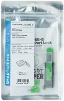 Smart Keeper Smartkeeper BL04PKGY, prievadų blokavimo priemonė su raktu, USB Type-B, žalia, plastikas, 1 vnt., polietileno maišelis