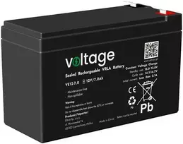 voltage AGM įtampos 12V 7Ah VE12-7.0 baterija (eksploatavimo trukmė 6-9 metai)