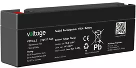 voltage AGM įtampa 12V 2,3Ah VE12-2,3 baterija (eksploatavimo trukmė 6-9 metai)