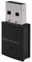 Qoltec 56989 belaidis mini WiFi adapteris | AC standartas | BT 4.0 | USB 2.0 | 600Mbps