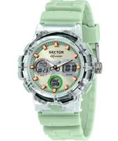 Sector Ex-46 Silicone Strap Green Dial Quartz R3251242502 Men's Watch