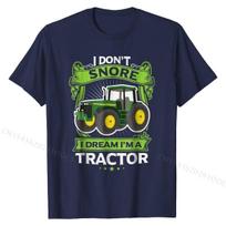 Farmer Snore Dream Tractor T Shirt Farm Cow Country Gift Tee Funny Top T-shirts Cute Tees Cotton Mens Normal S