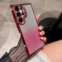 Rhinestone Flash Powder Suitable for Samsung S25ultra Mobile Phone Case A16 Full Package Anti Fall S24 Luxury A52 Electroplating Soft Case Galaxy S25