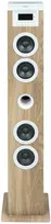 Kompiuterio kolonėlės Garsiakalbių Sistema - Thomson Sound Tower 60W CD USB SD Radijas Aux Nuotolinio Valdymo Pultas, Medinis, Baltas.