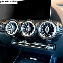 Automobilio centrinės panelės oro kondicionieriaus oro išleidimo angos žiedo apdailos dangtelis Mercedes-Benz GLA 200 H247 anglies pluošto priedams A